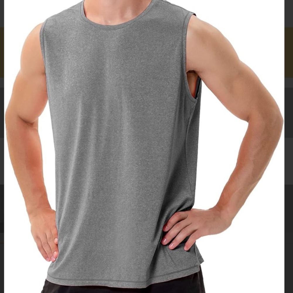 Zengjo Gray Muscle Workout Tank